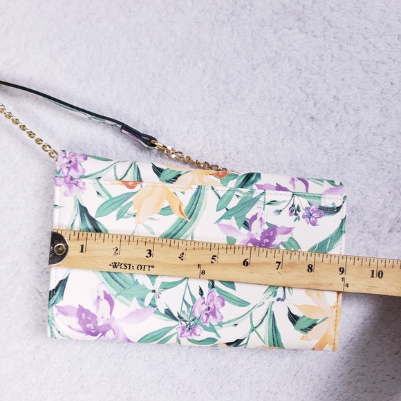 INC Averry Floral Crossbody Wallet on Chain Plia Garden White Purse One Size - Picture 10 of 11